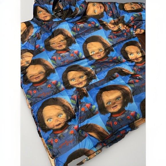 Child's Play Chucky  Puffer Hoodie Large‎ Hoodie $179 MSRP - Picture 3 of 6